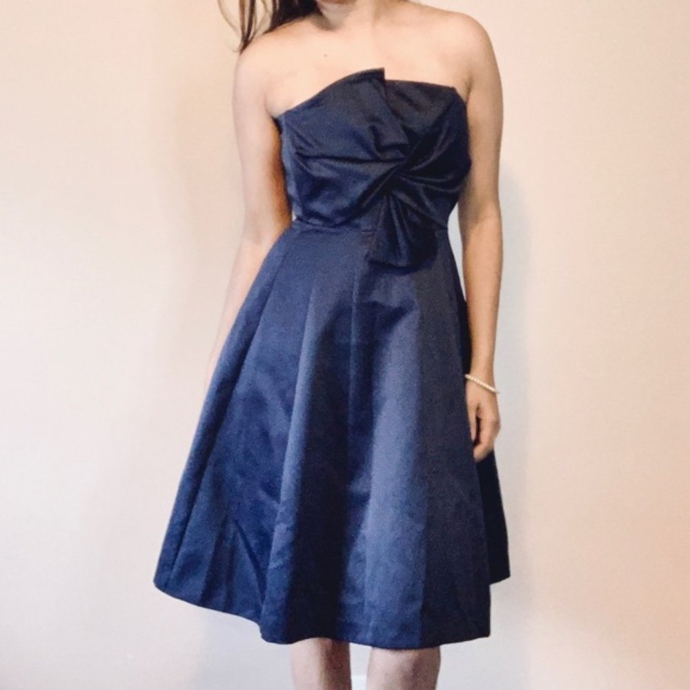 H&M Strapless Blue Mini Dress‎